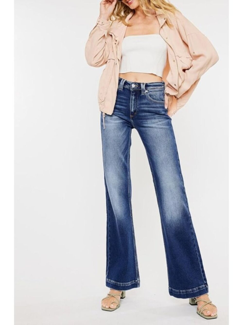 KanCan Holly Flare High Rise Jeans in Medium Wash - Sz 13/30 - New